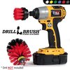 Drillbrush Red Stiff Bristle Rotary Cleaning Drillbrushes for Cleaning, PK 2 R-S-2O-QC-DB